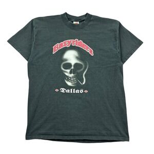 Vintage Easyriders Dallas T Shirt Men's XL Black Biker Motorcycle Skull Grunge